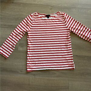 J. Crew Red Stripe Breton Top